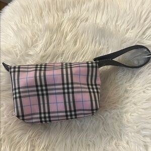 Burberry Pink and Black Plaid Wristlet
